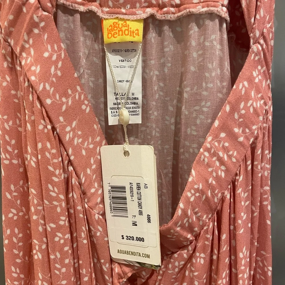 Agua Bendita Pink Midi Dress - Picture 4 of 4